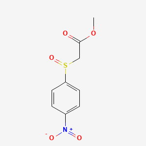 molecular formula C9H9NO5S B12665216 (4-Nitrophenyl)sulfinyl acetic acid methyl ester CAS No. 85728-59-2