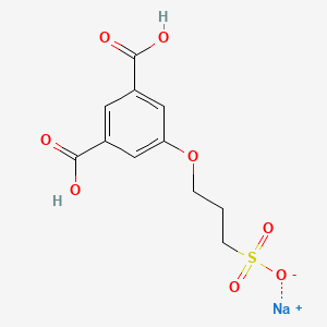 molecular formula C11H11NaO8S B12665231 Sodium dihydrogen 5-(3-sulphonatopropoxy)isophthalate CAS No. 66687-30-7