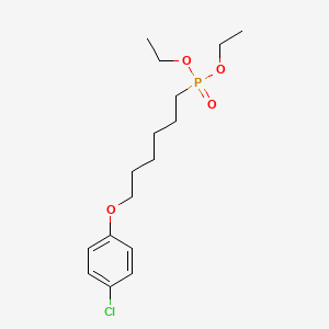 molecular formula C16H26ClO4P B12665234 Phosphonic acid, (6-(4-chlorophenoxy)hexyl)-, diethyl ester CAS No. 89210-96-8