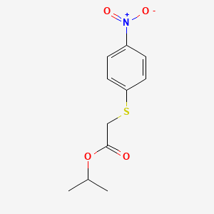 molecular formula C11H13NO4S B12665240 Acetic acid, ((4-nitrophenyl)thio)-, 1-methylethyl ester CAS No. 139326-34-4