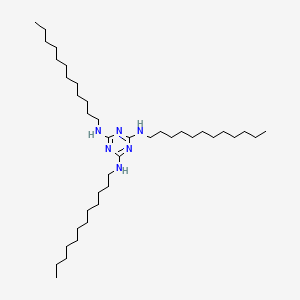 molecular formula C39H78N6 B12665241 N,N',N''-Tris(dodecyl)-1,3,5-triazine-2,4,6-triamine CAS No. 26867-92-5