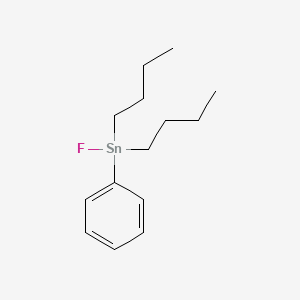 molecular formula C14H23FSn B12665249 Dibutylfluorophenylstannane CAS No. 85938-48-3