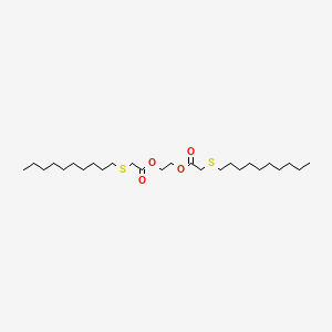 molecular formula C26H50O4S2 B12665258 Ethylene bis((decylthio)acetate) CAS No. 84145-15-3