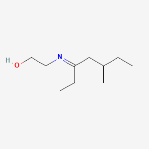 molecular formula C10H21NO B12665261 2-[(1-Ethyl-3-methylpentylidene)amino]ethanol CAS No. 85909-38-2