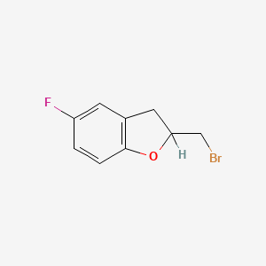 molecular formula C9H8BrFO B1266528 2-(Bromomethyl)-5-fluoro-2,3-dihydrobenzofuran CAS No. 37603-11-5