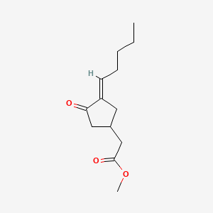 molecular formula C13H20O3 B12665280 Methyl 3-oxo-4-pentylidenecyclopentaneacetate CAS No. 84824-80-6