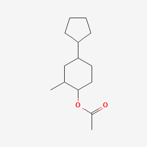 molecular formula C14H24O2 B12665287 4-Cyclopentyl-2-methylcyclohexyl acetate CAS No. 93805-76-6
