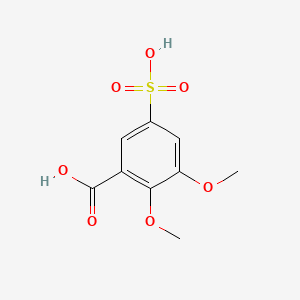 molecular formula C9H10O7S B12665298 2,3-Dimethoxy-5-sulphobenzoic acid CAS No. 96446-21-8