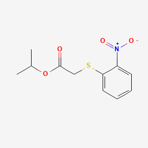 molecular formula C11H13NO4S B12665305 Acetic acid, ((2-nitrophenyl)thio)-, 1-methylethyl ester CAS No. 139326-37-7