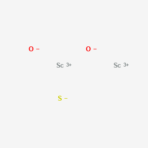 molecular formula O2SSc2 B12665315 Discandium dioxide sulphide CAS No. 54175-07-4
