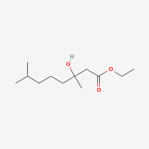 molecular formula C12H24O3 B12665338 Ethyl 3-hydroxy-3,7-dimethyloctanoate CAS No. 84696-81-1