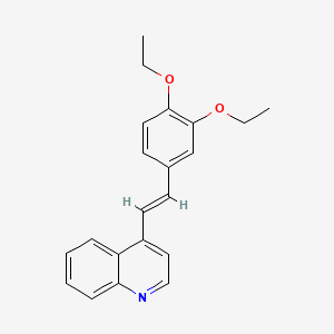 molecular formula C21H21NO2 B12665362 4-(2-(3,4-Diethoxyphenyl)vinyl)quinoline CAS No. 2859-51-0