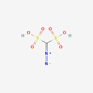 molecular formula CH2N2O6S2 B12665368 1-Lambda(5)-diazenylidenemethanedisulfonic acid CAS No. 55110-88-8