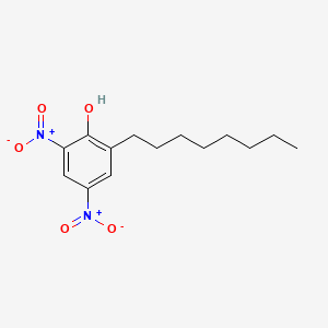 molecular formula C14H20N2O5 B12665394 2,4-Dinitro-6-octylphenol CAS No. 4467-92-9