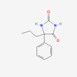 molecular formula C12H14N2O2 B1266540 5-Phenyl-5-propylimidazolidine-2,4-dione CAS No. 5394-37-6