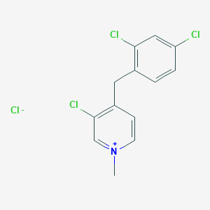 molecular formula C13H11Cl4N B12665459 3-Chloro-4-(2,4-dichlorobenzyl)anilinium chloride CAS No. 50329-01-6