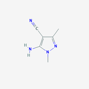 molecular formula C6H8N4 B1266548 5-氨基-1,3-二甲基-1H-吡唑-4-碳腈 CAS No. 54820-92-7