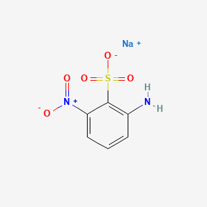 molecular formula C6H5N2NaO5S B12665483 Sodium 2-amino-6-nitrobenzenesulphonate CAS No. 85204-13-3