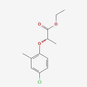 molecular formula C12H15ClO3 B12665505 Ethyl (1)-2-(4-chloro-2-methylphenoxy)propionate CAS No. 40390-11-2