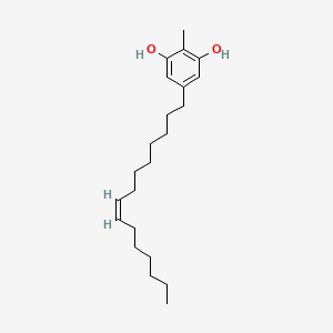 molecular formula C22H36O2 B12665532 2-Methyl-5-(8-pentadecenyl)-1,3-benzenediol CAS No. 50423-13-7
