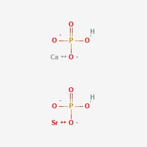 molecular formula CaH2O8P2Sr B12665547 Phosphoric acid, calcium strontium salt CAS No. 33636-14-5
