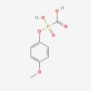 molecular formula C8H9O6P B12665558 Phosphinecarboxylic acid, hydroxy(4-methoxyphenoxy)-, oxide CAS No. 74270-25-0