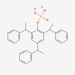 molecular formula C30H31O4P B12665563 2,4,6-Tris(1-phenylethyl)phenyl dihydrogen phosphate CAS No. 93777-23-2