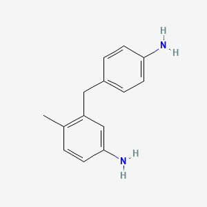 molecular formula C14H16N2 B12665570 3-((4-Aminophenyl)methyl)-p-toluidine CAS No. 85423-09-2