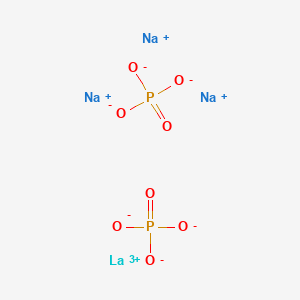 molecular formula LaNa3O8P2 B12665582 Lanthanum trisodium bis(phosphate) CAS No. 55859-82-0