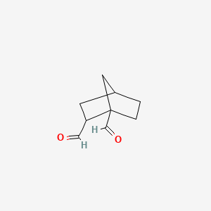 molecular formula C9H12O2 B12665584 Bicyclo(2.2.1)heptanedicarbaldehyde CAS No. 85199-88-8