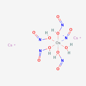 molecular formula Cs2H6N5O10Os+ B12665608 Dicesium hydroxytetrakis(nitrito-N)nitrosylosmate(2-) CAS No. 94022-53-4