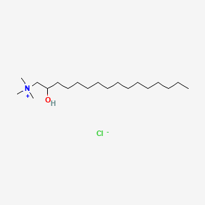 molecular formula C19H42ClNO B12665616 (2-Hydroxyhexadecyl)trimethylammonium chloride CAS No. 82711-88-4
