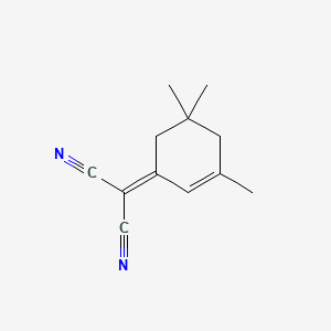 molecular formula C12H14N2 B1266568 Propanedinitrile, (3,5,5-trimethyl-2-cyclohexen-1-ylidene)- CAS No. 23051-44-7