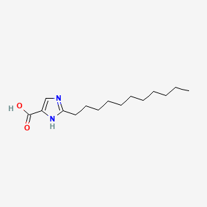 molecular formula C15H26N2O2 B12665686 2-Undecyl-1H-imidazole-4-carboxylic acid CAS No. 84255-22-1
