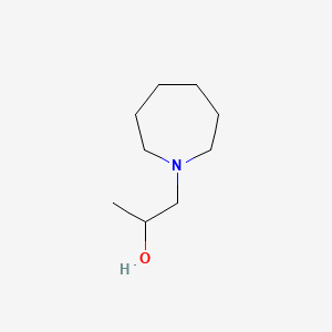 molecular formula C9H19NO B1266573 Hexahydro-alpha-methyl-1H-azepine-1-ethanol CAS No. 77883-50-2