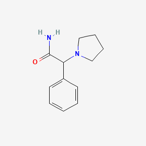 molecular formula C12H16N2O B1266574 2-Phenyl-2-pyrrolidin-1-ylacetamide CAS No. 31788-79-1
