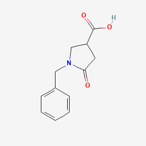 molecular formula C12H13NO3 B1266576 1-Benzyl-5-oxopyrrolidine-3-carboxylic acid CAS No. 5733-86-8