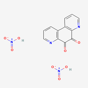 molecular formula C12H8N4O8 B12665780 4,7-Phenanthroline-5,6-dione dinitrate CAS No. 84803-45-2