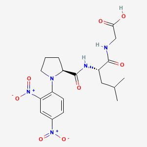 molecular formula C19H25N5O8 B12665807 DNP-Pro-Leu-Gly CAS No. 65985-66-2