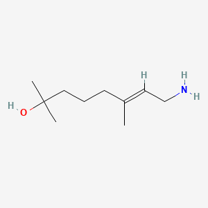 molecular formula C10H21NO B12665834 8-Amino-2,6-dimethyloct-6-en-2-ol CAS No. 84434-62-8