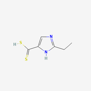 molecular formula C6H8N2S2 B12665857 2-Ethyl-1H-imidazole-4-carbodithioic acid CAS No. 84824-78-2