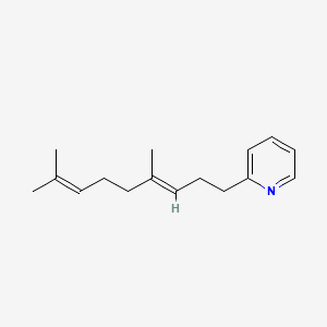 molecular formula C16H23N B12665867 2-(4,8-Dimethylnona-3,7-dienyl)pyridine CAS No. 51082-21-4