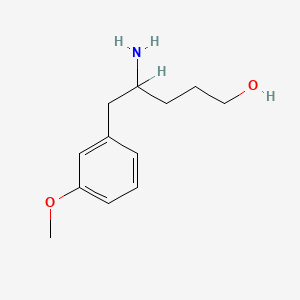 molecular formula C12H19NO2 B1266590 4-amino-5-(3-methoxyphenyl)pentan-1-ol CAS No. 82590-42-9