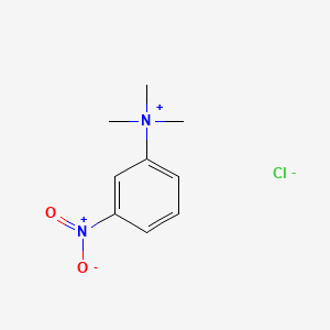 molecular formula C9H13ClN2O2 B12665908 N,N,N-Trimethyl-3-nitroanilinium chloride CAS No. 34907-26-1