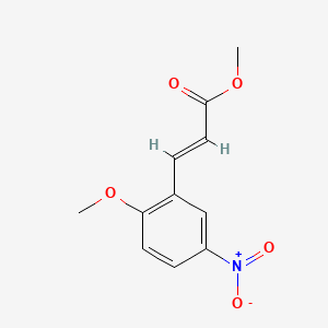 molecular formula C11H11NO5 B12665926 Methyl 3-(2-methoxy-5-nitrophenyl)acrylate CAS No. 94006-37-8