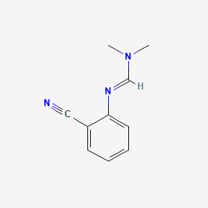 molecular formula C10H11N3 B1266594 N'-(2-氰基苯基)-N,N-二甲基甲酰胺 CAS No. 36185-83-8