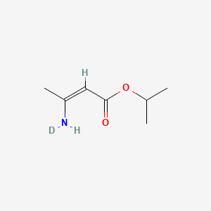 molecular formula C7H13NO2 B12665964 Isopropyl 3-(amino-d)isocrotonate CAS No. 40100-33-2