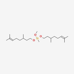 molecular formula C22H44O3Si B12665970 Bis((3,7-dimethyloct-6-enyl)oxy)methoxymethylsilane CAS No. 83918-63-2