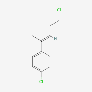 molecular formula C11H12Cl2 B12666063 (E)-1-Chloro-4-(4-chloro-1-methyl-1-butenyl)benzene CAS No. 67903-43-9