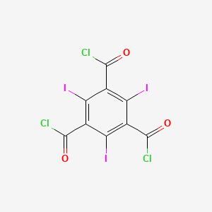 molecular formula C9Cl3I3O3 B12666075 2,4,6-Triiodobenzene-1,3,5-tricarbonyl trichloride CAS No. 79211-40-8